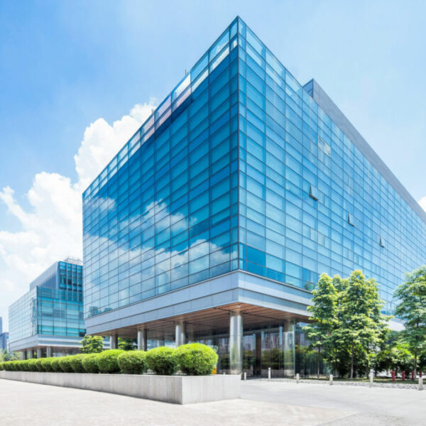 Empty road at building exterior